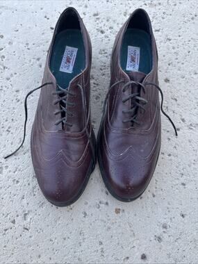 Vintage New Balance American Classics Made in USA Wing Tip Shoes 13D Burgundy